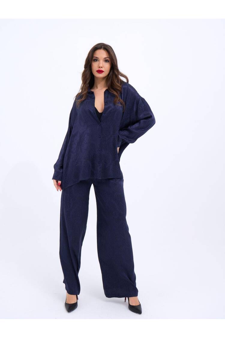 Suit With Shirt And Pants - Navy