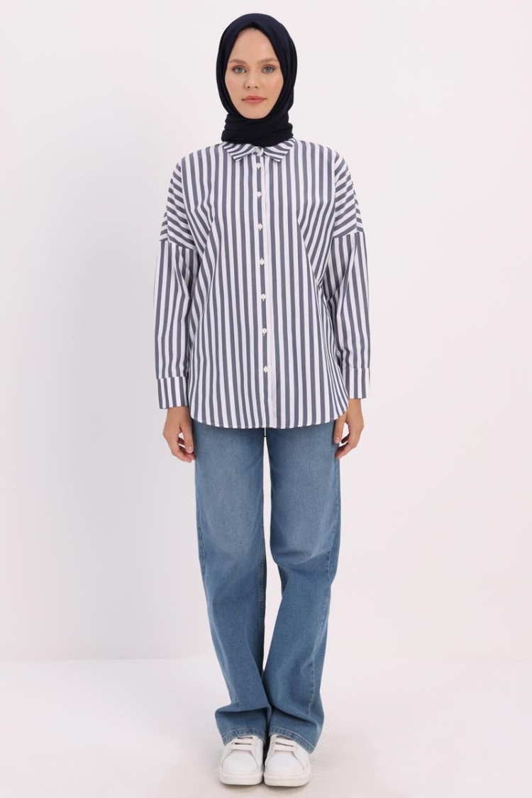 Oversize Basic Shirt - Allday - Globality Store - Women Clothes Wholesale Turkey
