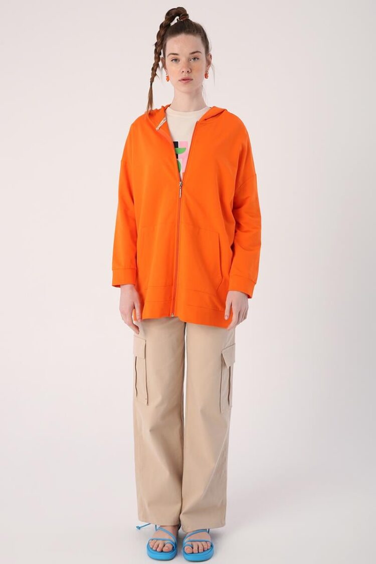 Zippered Sweat Cardigan