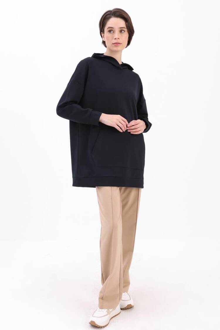 Hooded Sweat Tunic - Allday - Globality Store - Women Clothes Wholesale Turkey