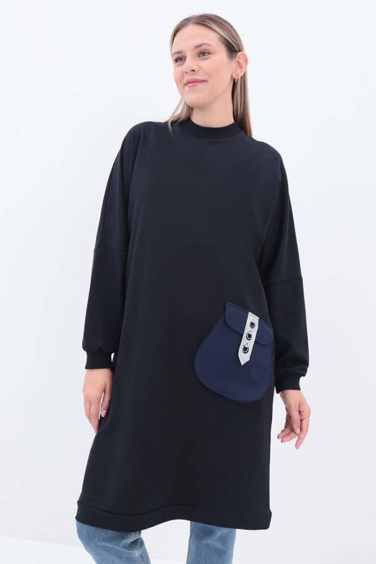 Accessory Pocket Sweat Tunic - Allday - Globality Store - Women Clothes Wholesale Turkey