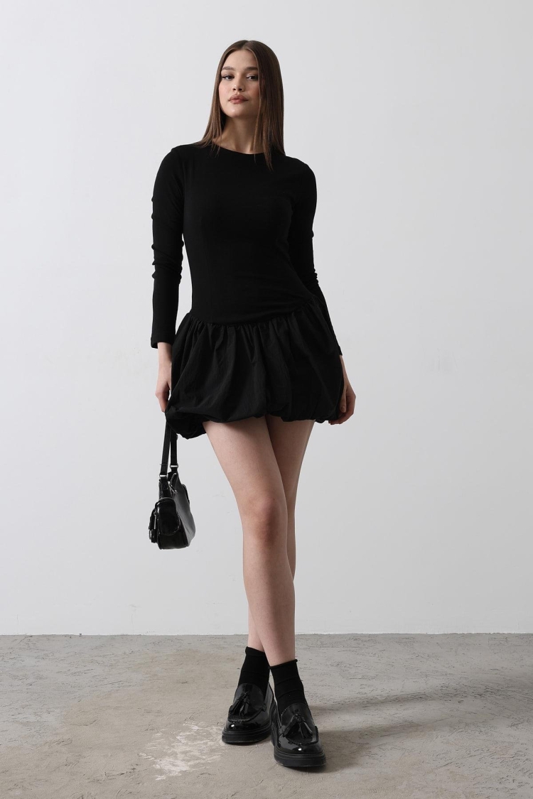 Balloon Skirt Dress