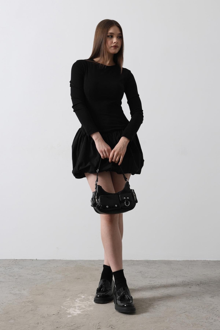 Balloon Skirt Dress