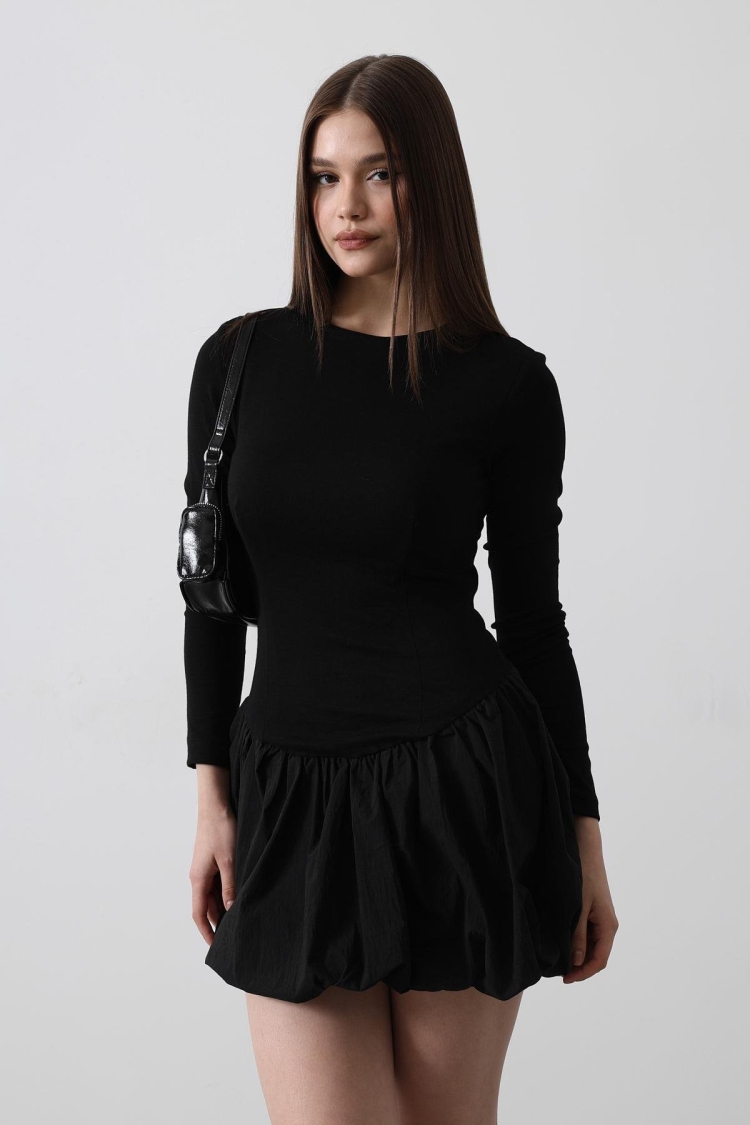 Balloon Skirt Dress