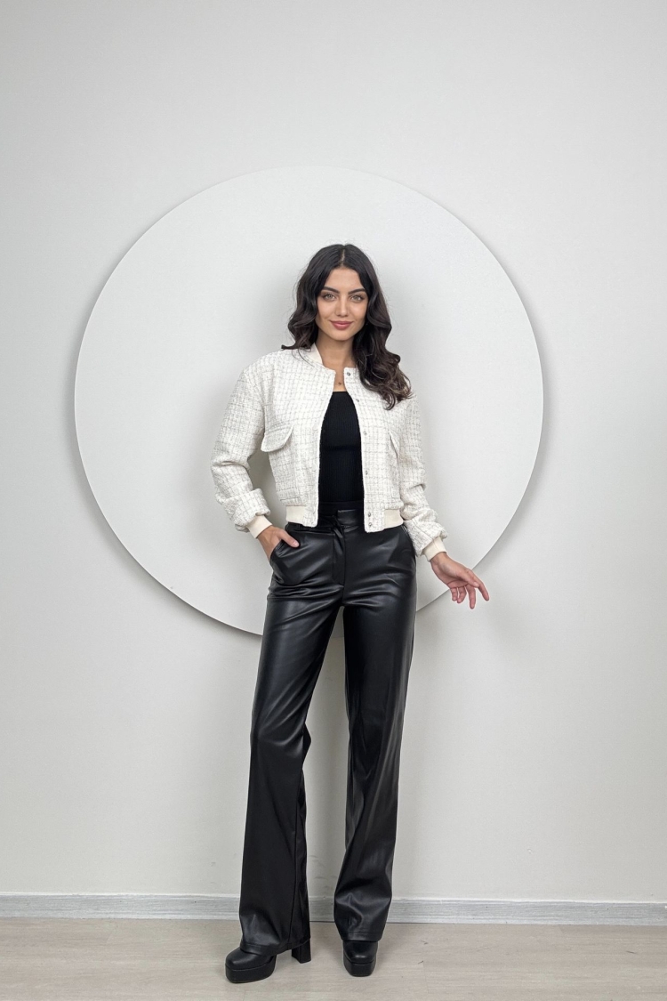 Silvery Bomber Jacket