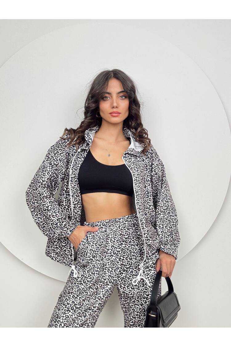 Tracksuit - Leopard - Miss Janell - Globality Store - Women Clothes Wholesale Turkey