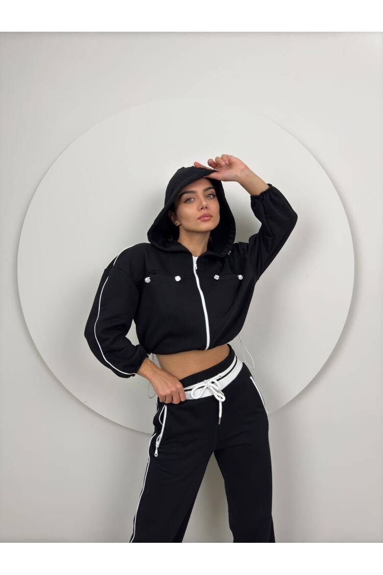 Knitwear Belt Detailed Tracksuit Set - Miss Janell - Globality Store - Women Clothes Wholesale Turkey