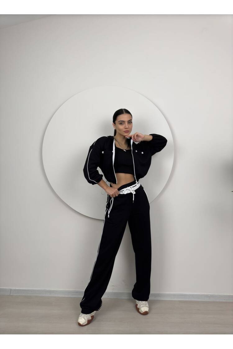 Knitwear Belt Detailed Tracksuit Set