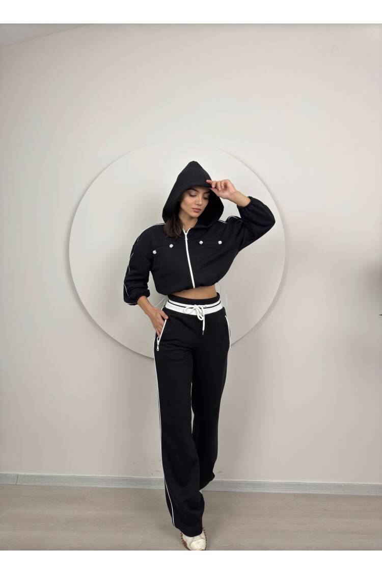 Knitwear Belt Detailed Tracksuit Set