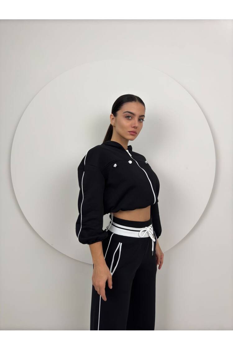 Knitwear Belt Detailed Tracksuit Set