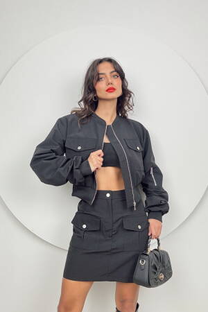 Bomber Set With Skirt - Miss Janell - Globality Store - Women Clothes Wholesale Turkey