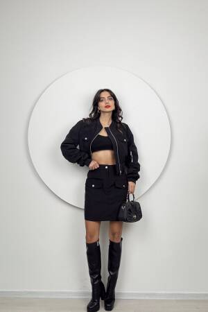 Bomber Set With Skirt - Miss Janell - Globality Store - Women Clothes Wholesale Turkey