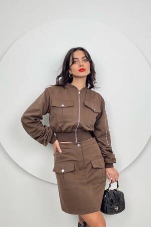Bomber Set With Skirt - Miss Janell - Globality Store - Women Clothes Wholesale Turkey