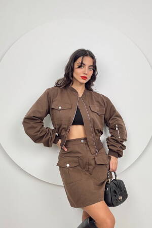 Bomber Set With Skirt - Miss Janell - Globality Store - Women Clothes Wholesale Turkey