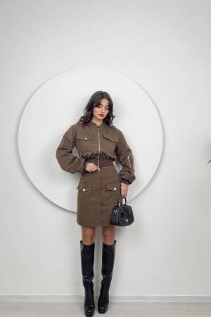 Bomber Set With Skirt - Miss Janell - Globality Store - Women Clothes Wholesale Turkey