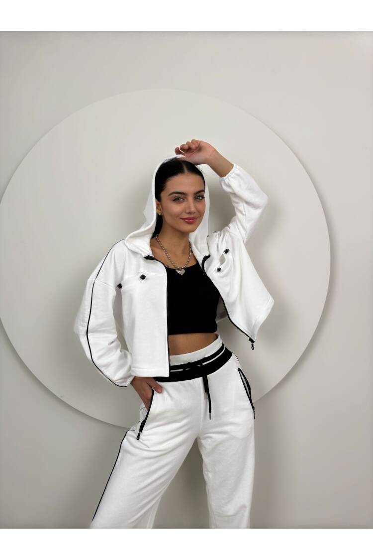 Knitwear Belt Detailed Tracksuit Set - Miss Janell - Globality Store - Women Clothes Wholesale Turkey