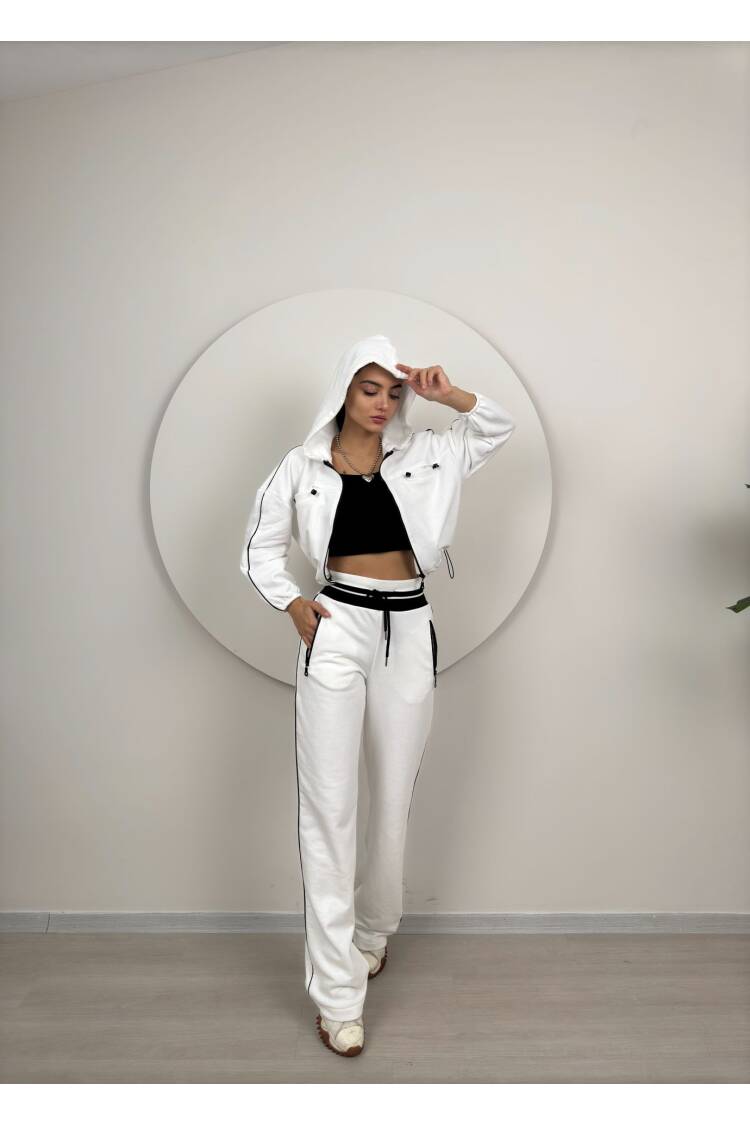 Knitwear Belt Detailed Tracksuit Set