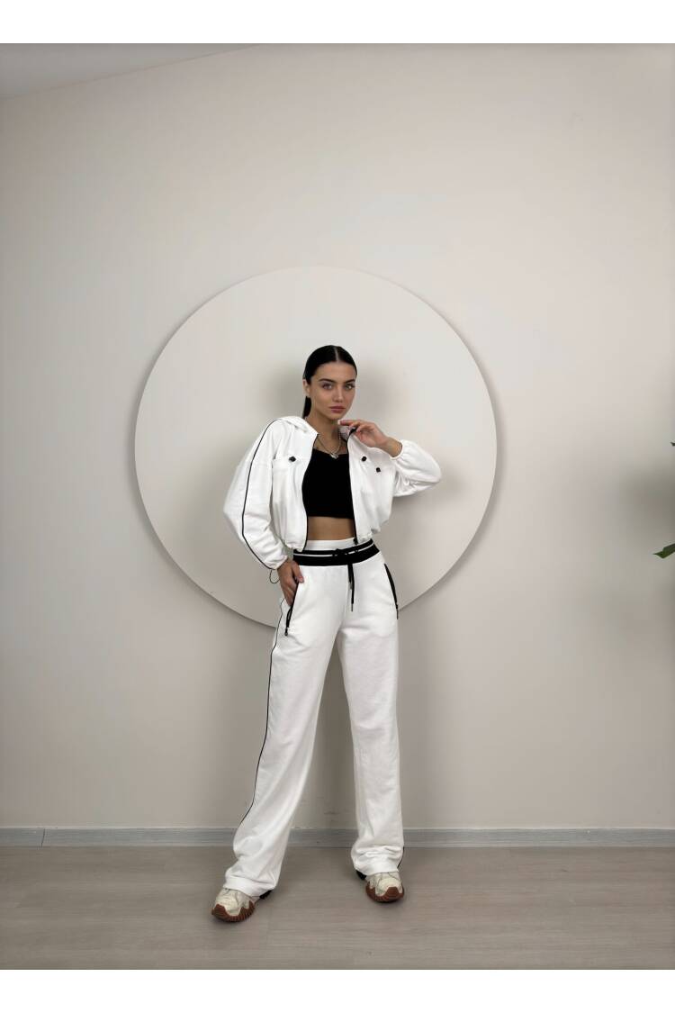 Knitwear Belt Detailed Tracksuit Set