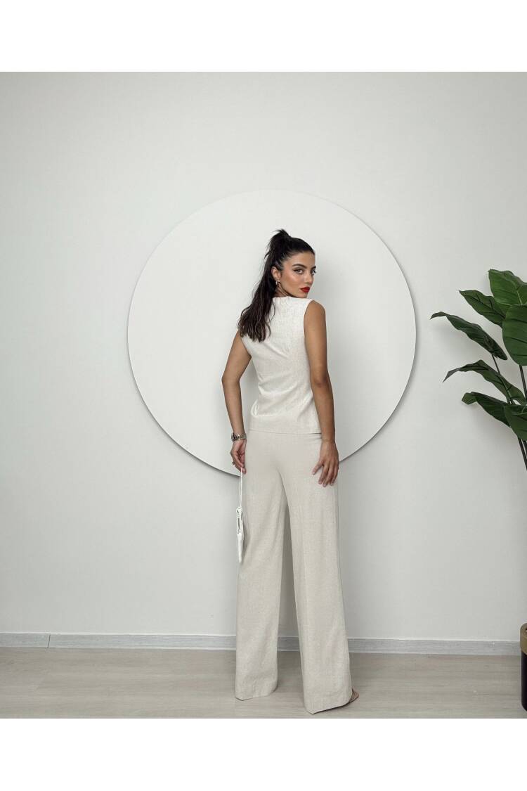 Trousers Vest Double Suit - Bone