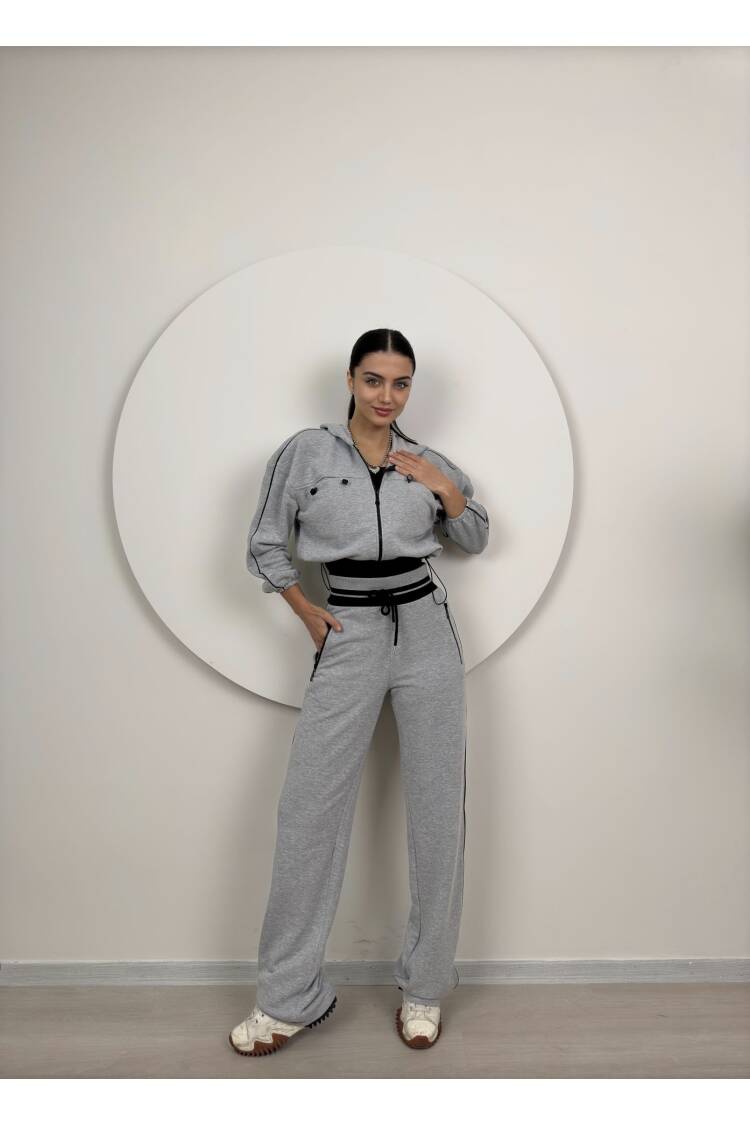 Knitwear Belt Detailed Tracksuit Set