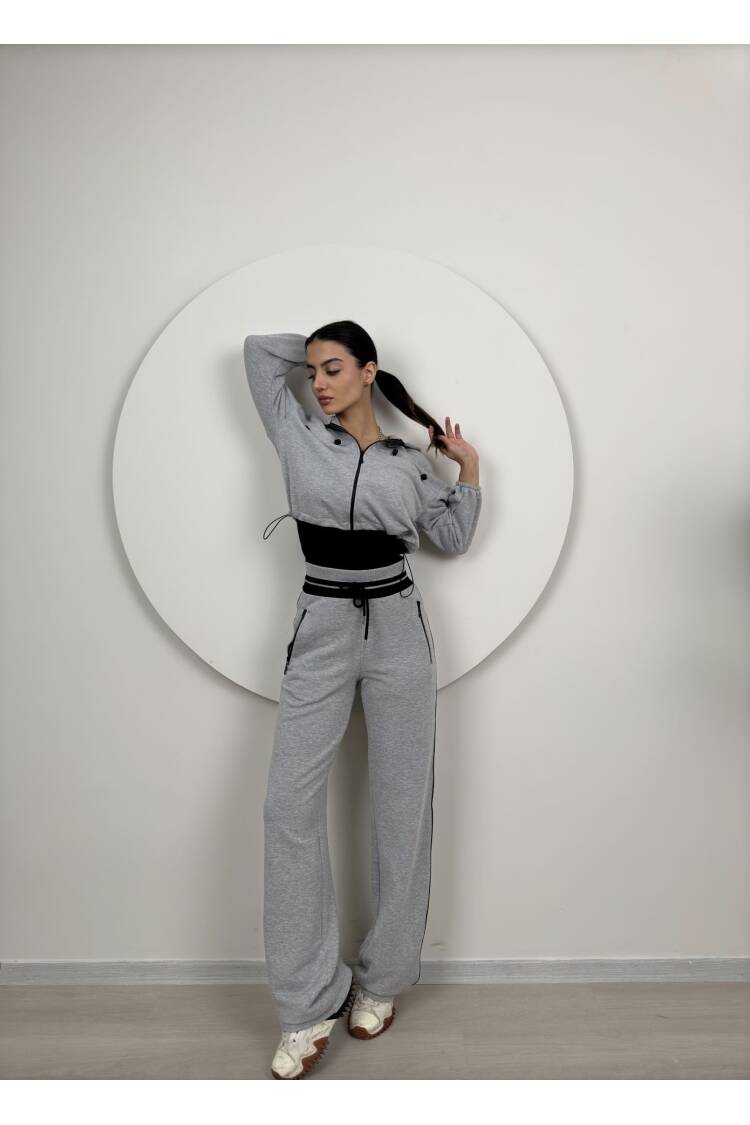Knitwear Belt Detailed Tracksuit Set