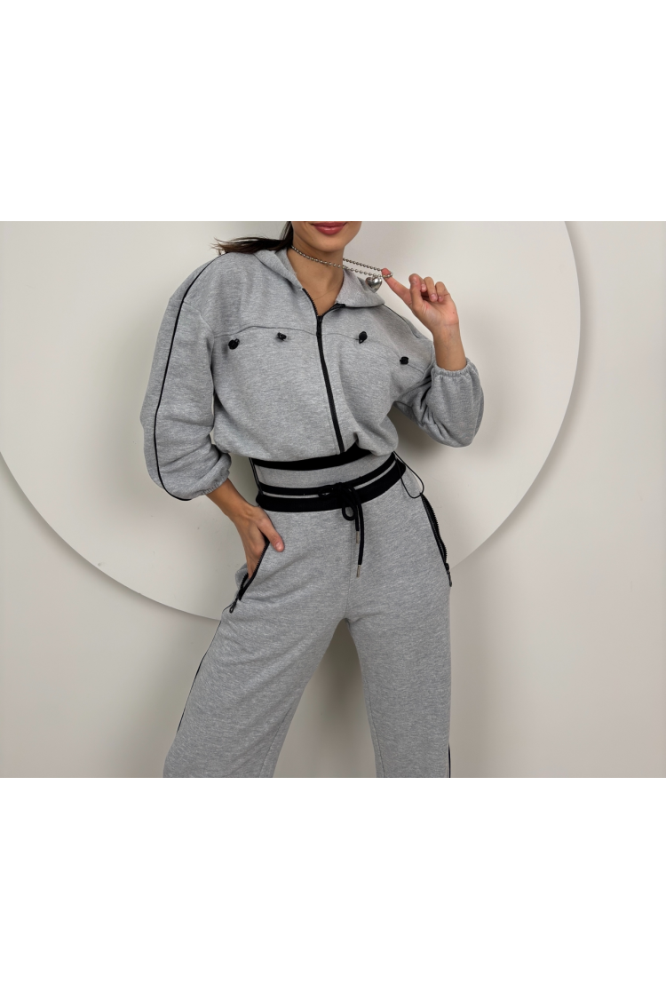 Knitwear Belt Detailed Tracksuit Set