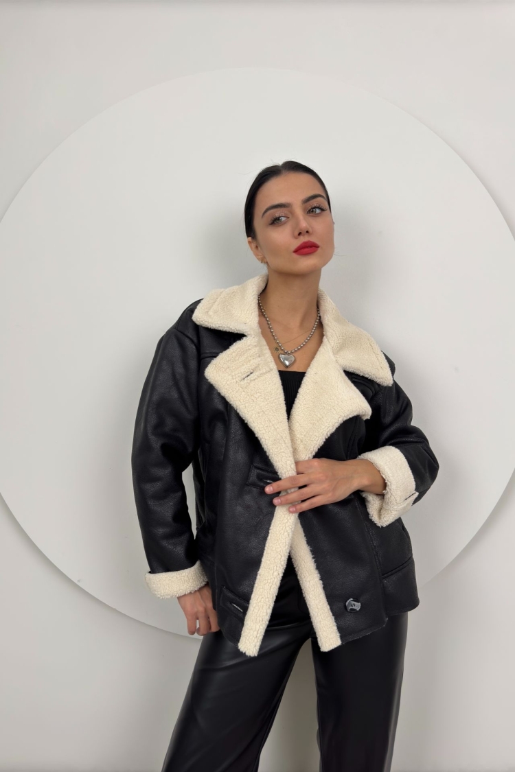 Oversize Plush Coat - Miss Janell - Globality Store - Women Clothes Wholesale Turkey