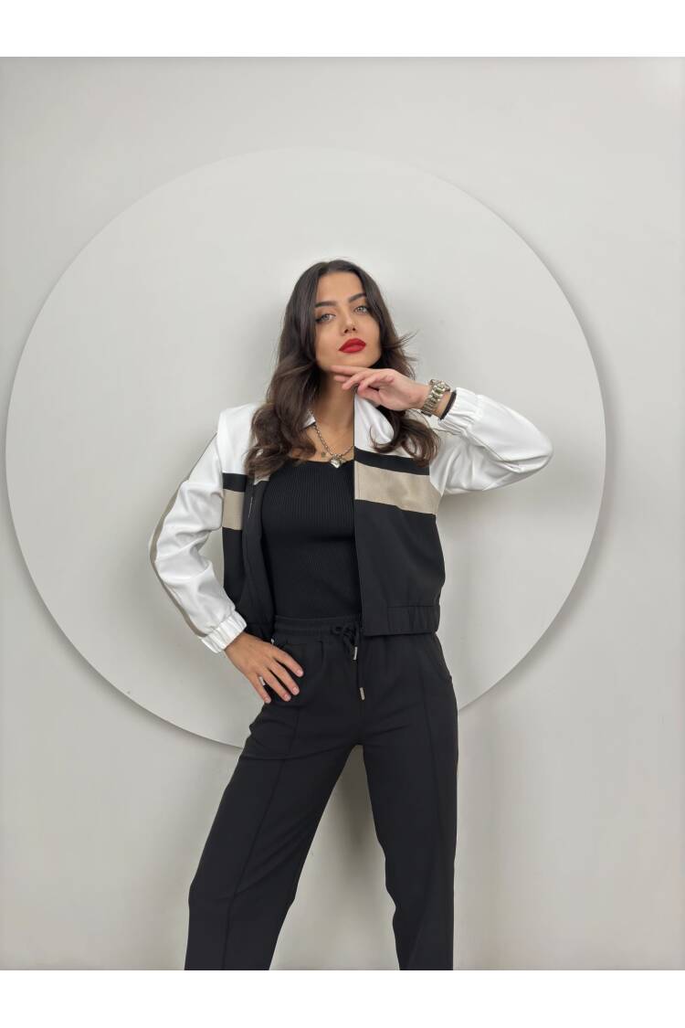 Banded Tracksuit Set - Black
