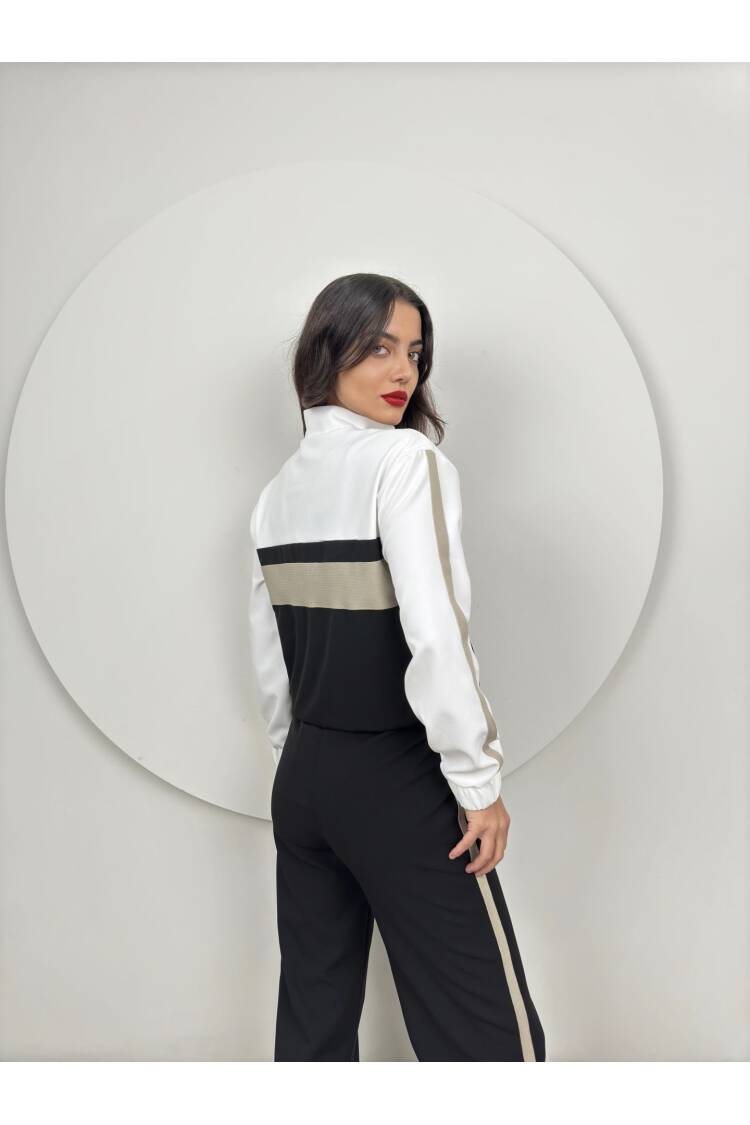 Banded Tracksuit Set - Black