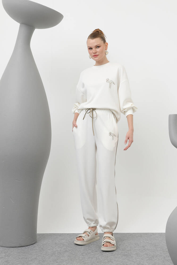 Swan Embroidered Tracksuit Set - SOUL - Globality Store - Women Clothes Wholesale Turkey