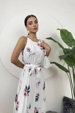 Rose Print Lace Dress - Multicolor - Miss Janell - Globality Store - Women Clothes Wholesale Turkey