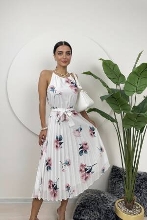 Rose Print Lace Dress - Multicolor - Miss Janell - Globality Store - Women Clothes Wholesale Turkey