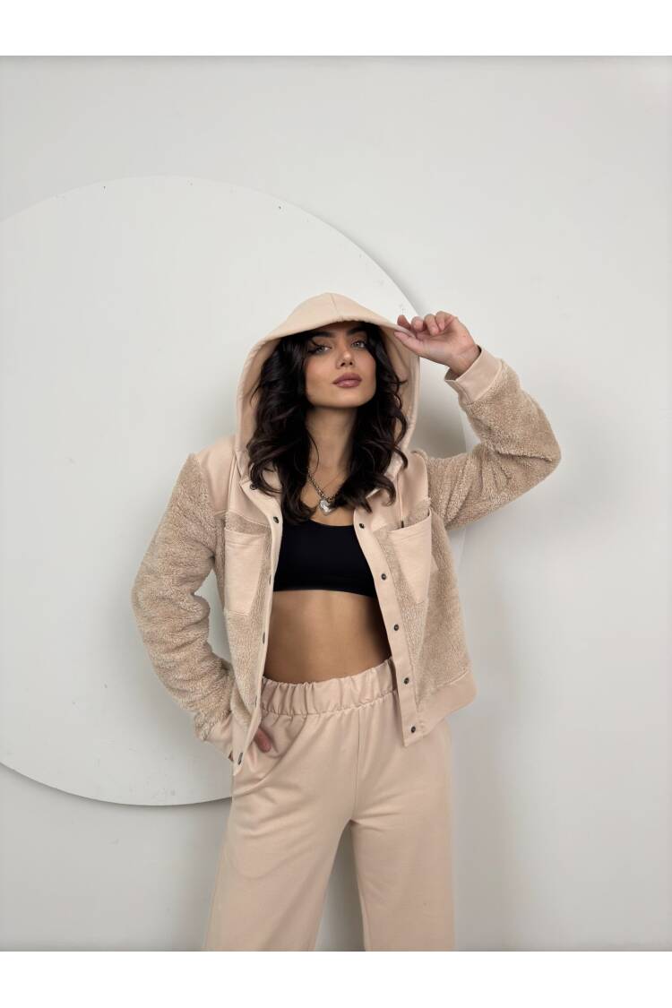 Plush Detailed Tracksuit Set