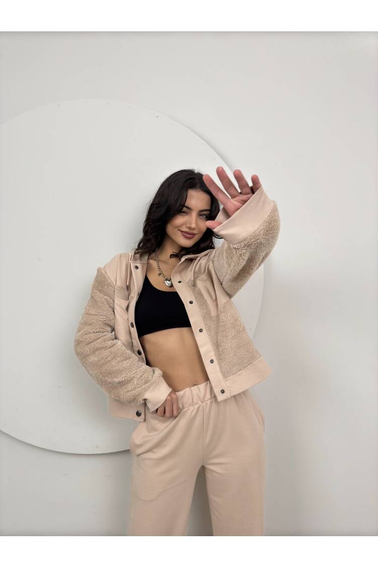 Plush Detailed Tracksuit Set