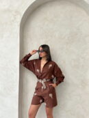 Embroidered Linen Shorts - Topshow - Globality Store - Women Clothes Wholesale Turkey