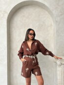 Embroidered Linen Shorts - Topshow - Globality Store - Women Clothes Wholesale Turkey