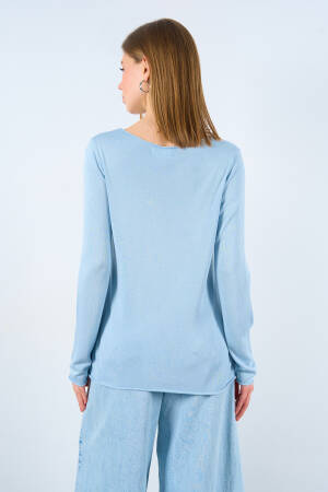 Plain Open Collar Sweater - Qustyle - Globality Store - Women Clothes Wholesale Turkey