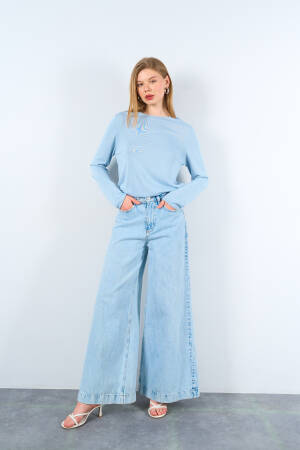 Plain Open Collar Sweater - Qustyle - Globality Store - Women Clothes Wholesale Turkey