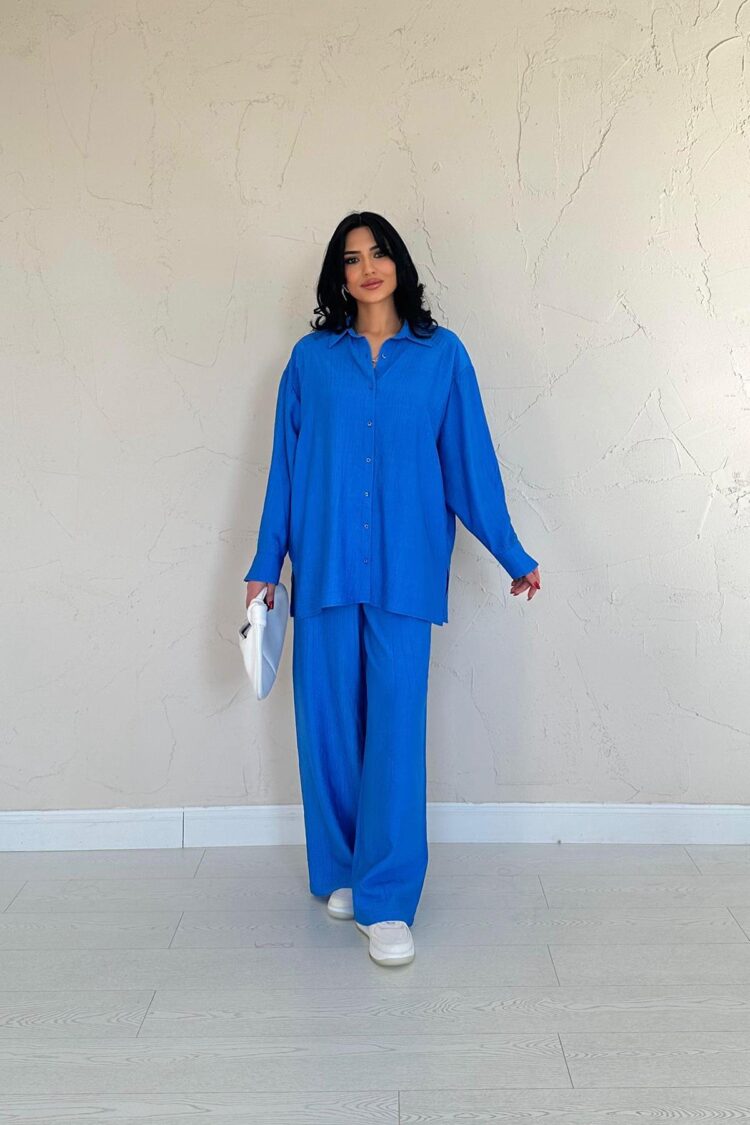 Shirt And Loose Fit Pants Set - Saks