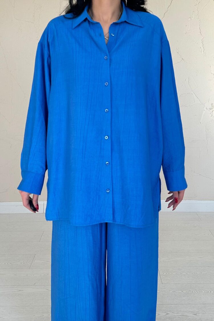 Shirt And Loose Fit Pants Set - Saks