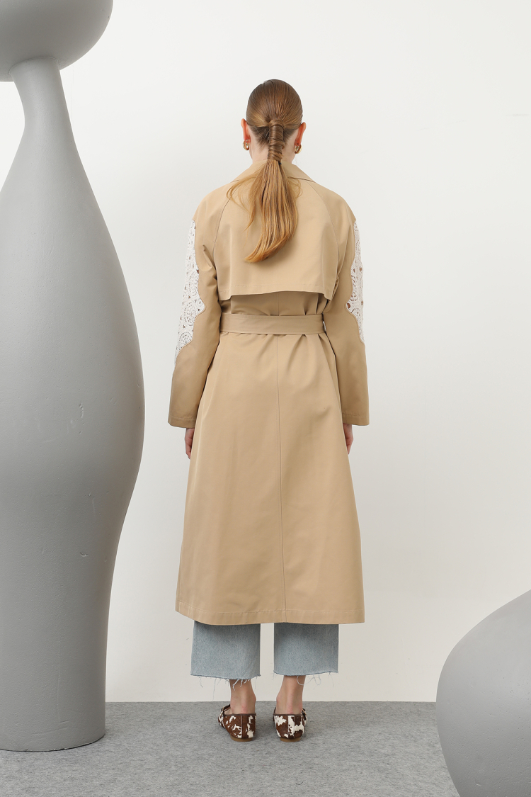 Women's Lace Detailed Trench