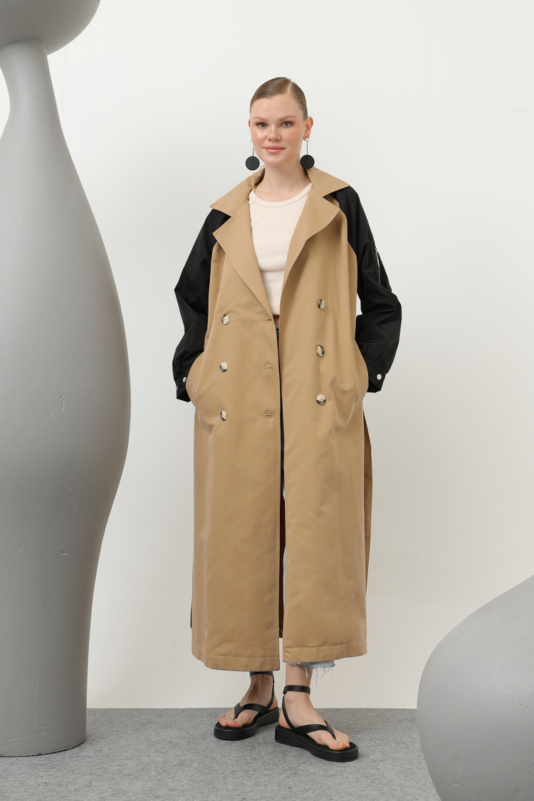 Women's Sleeve Zipper Detailed Trench - SOUL - Globality Store - Women Clothes Wholesale Turkey