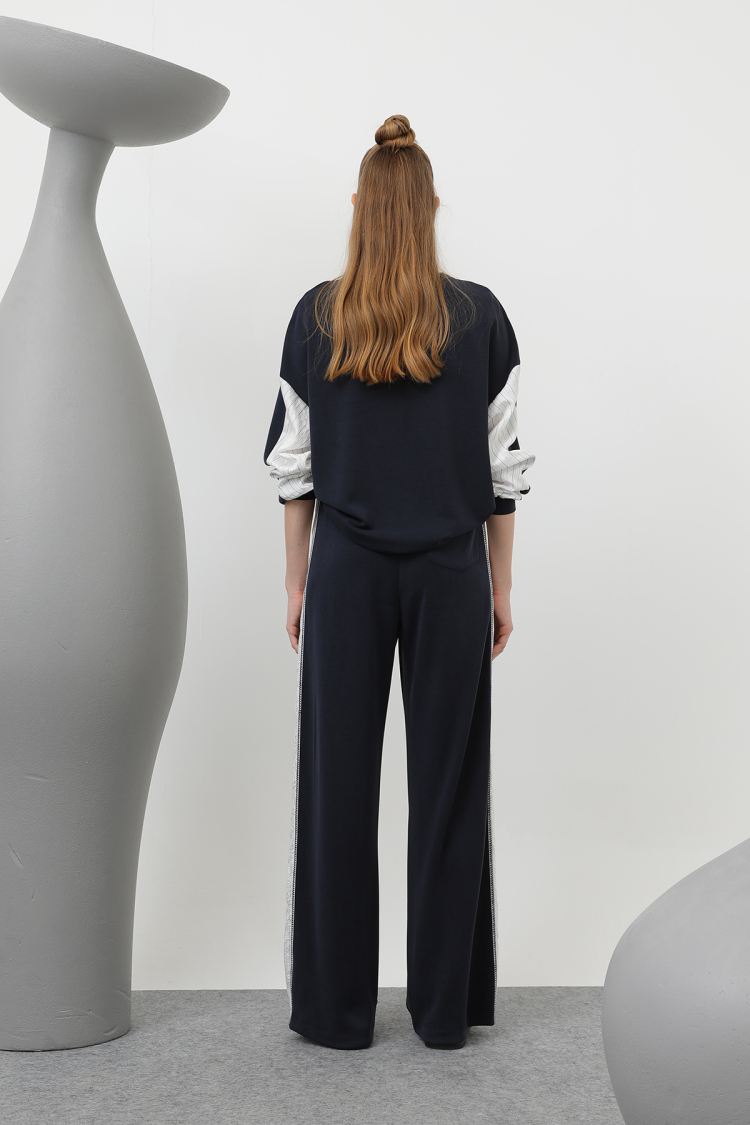 Women's Stripe Garnished Pants