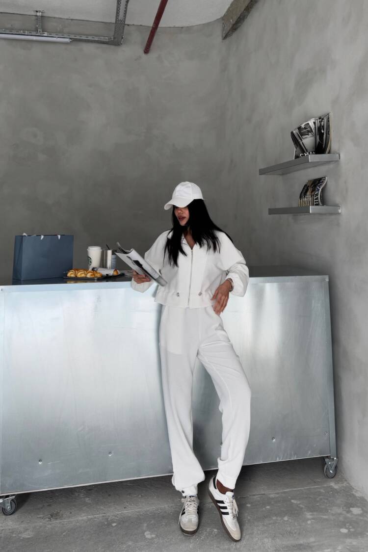 Gift Fabric Tracksuit Set - Ello - Globality Store - Women Clothes Wholesale Turkey