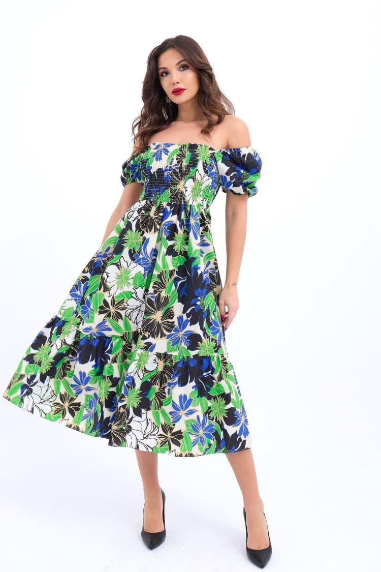 Dress - Navy Blue & - Fame - Globality Store - Women Clothes Wholesale Turkey