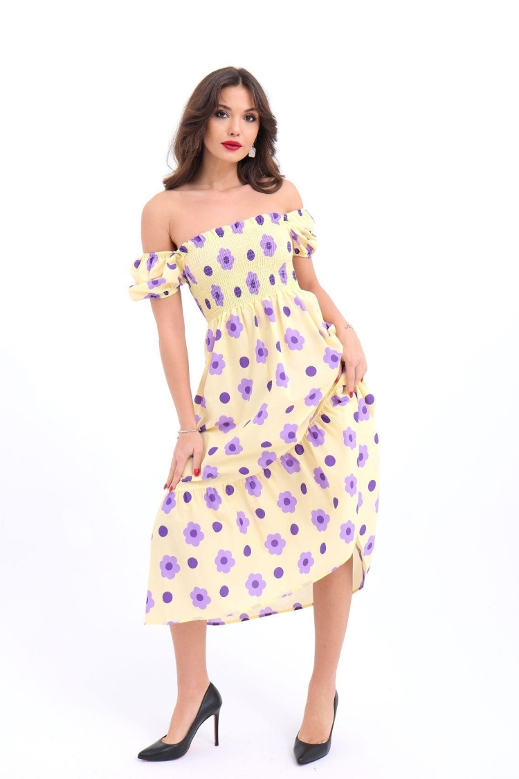 Patterned Dress -& Yellow