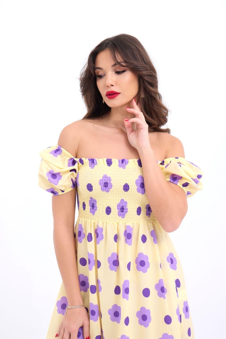 Patterned Dress -& Yellow