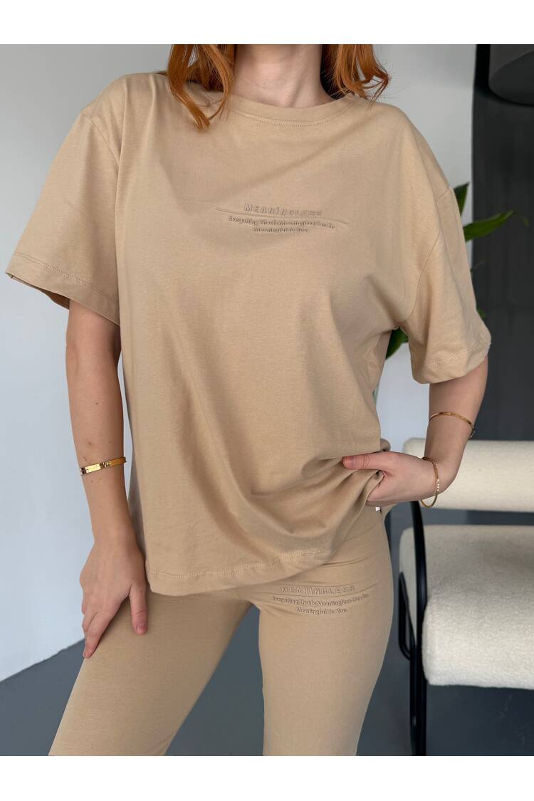 Palazzo Paça Tracksuit Set - Beige