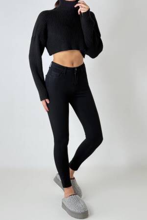 High Waist Skinny Leg Black Jeans - LACARINO - Globality Store - Women Clothes Wholesale Turkey