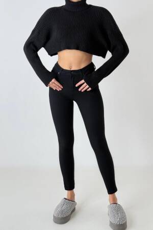 High Waist Skinny Leg Black Jeans - LACARINO - Globality Store - Women Clothes Wholesale Turkey